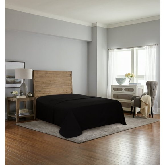 Mainstay Bedding New Flat Sheet Black King Mainstays Easy Care 30